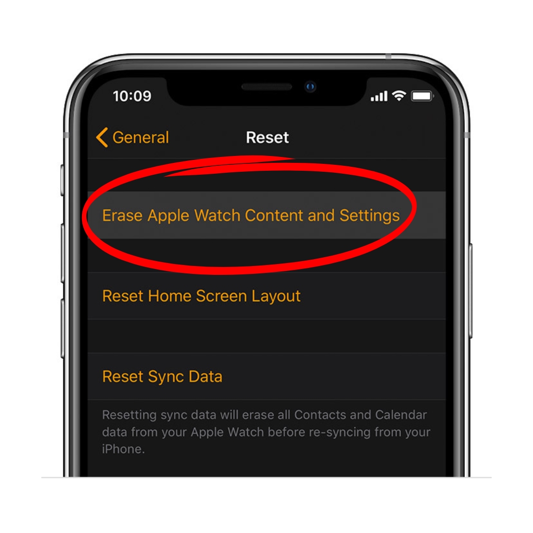 image showing how to reset your frozen apple watch